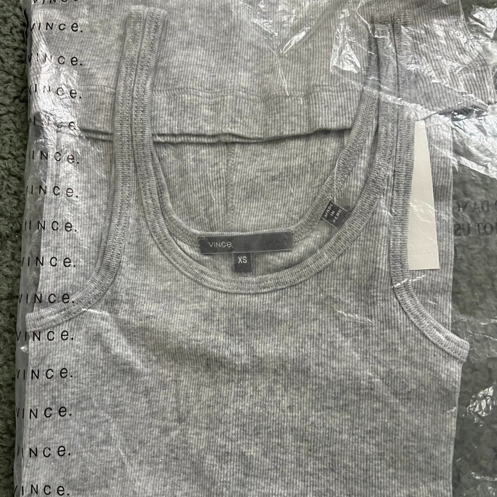 Vince Tank Top, Size XS, Gray, NWT